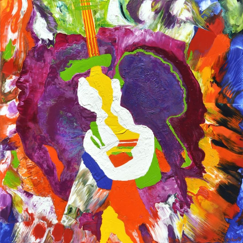 8168 The Musician | W122cm x H122cm |Oil on canvas